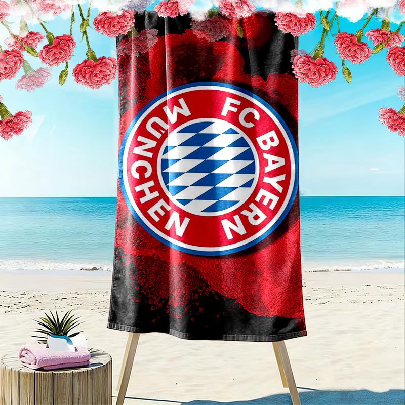 Bayern München3 Print Beach Towel, Large Soft Quick Dry Towel for Beach Camping Swimming