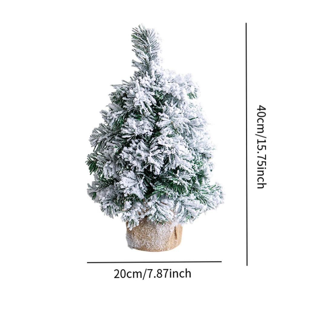 Snow Flocked Christmas Tree Small Artificial Christmas Tree Mini Desk Christmas Tree