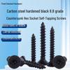 Black Carbon Steel Grade 8.8 Hex Socket Countersunk Self-Tapping Screws M3-M6
