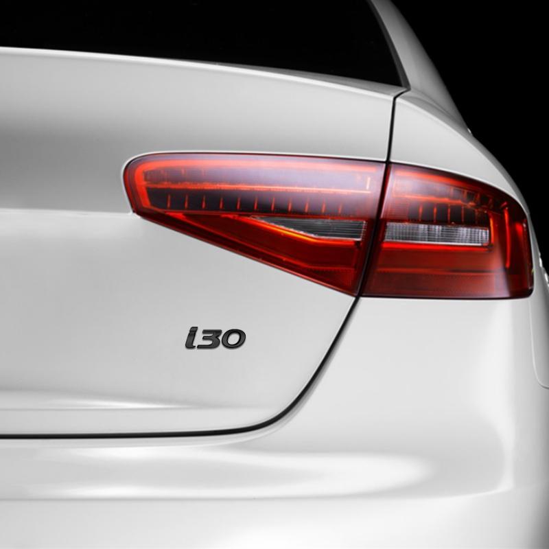 1 ks 3D kovový emblém s logem I30 Lesklý černý chrom stříbrný červený odznak nálepka na auto příslušenství