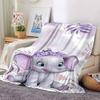1pc Elephant Name Blanket Lightweight Flannel Throw for Sofa Bed Travel Camping Livingroom Office Couch Chair