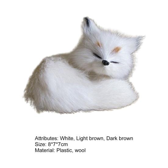 Fashion Fox Figures Łatwa w pielęgnacji zabawka symulacyjna Futra Model w kucki