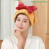 Microfiber Drying Hair Caps With Cute Butterfly Bow Quick Dry Hair Towel Turban Hat Bathing Soft Hair Towel Wrap