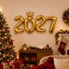 2027 Aluminiumfolien-Zahlenballon verbunden Neue-Jahr-Dekoration, Krone/Basis-Stil für Weihnachtsfeier Foto-Hintergrund