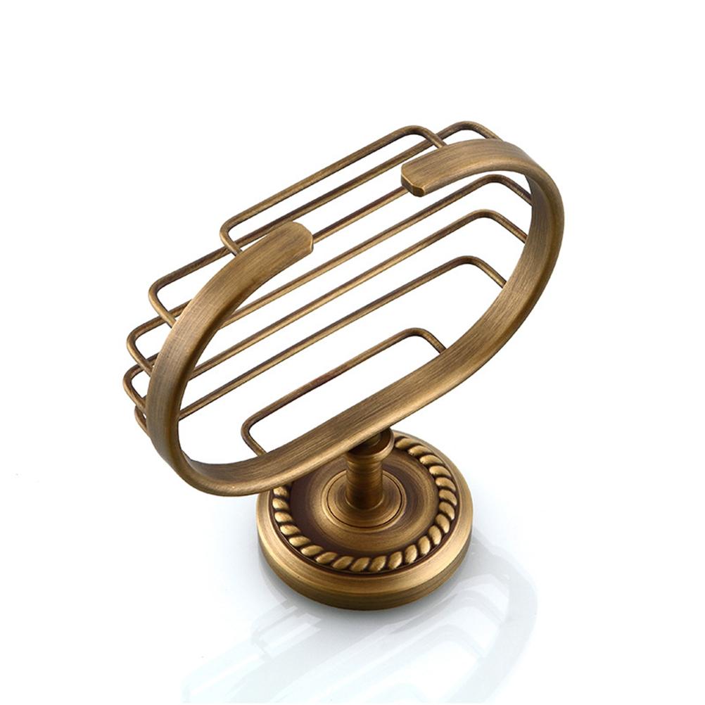 Solid Brass Soap Holder Retro Wall Mounted Tray Corrosion Resistant Scratch Proof Vintage Basket Shelf Case Dispenser Decor Home