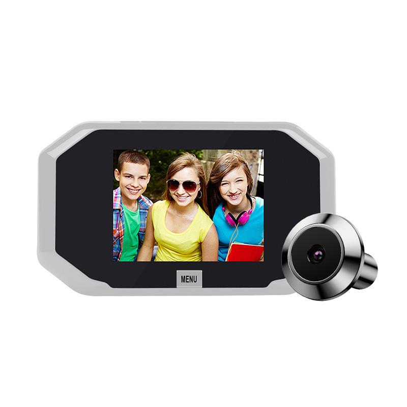 Smart trådlös dörrklocka med vidvinkelkamera och display för stöldskyddande dörrövervakning