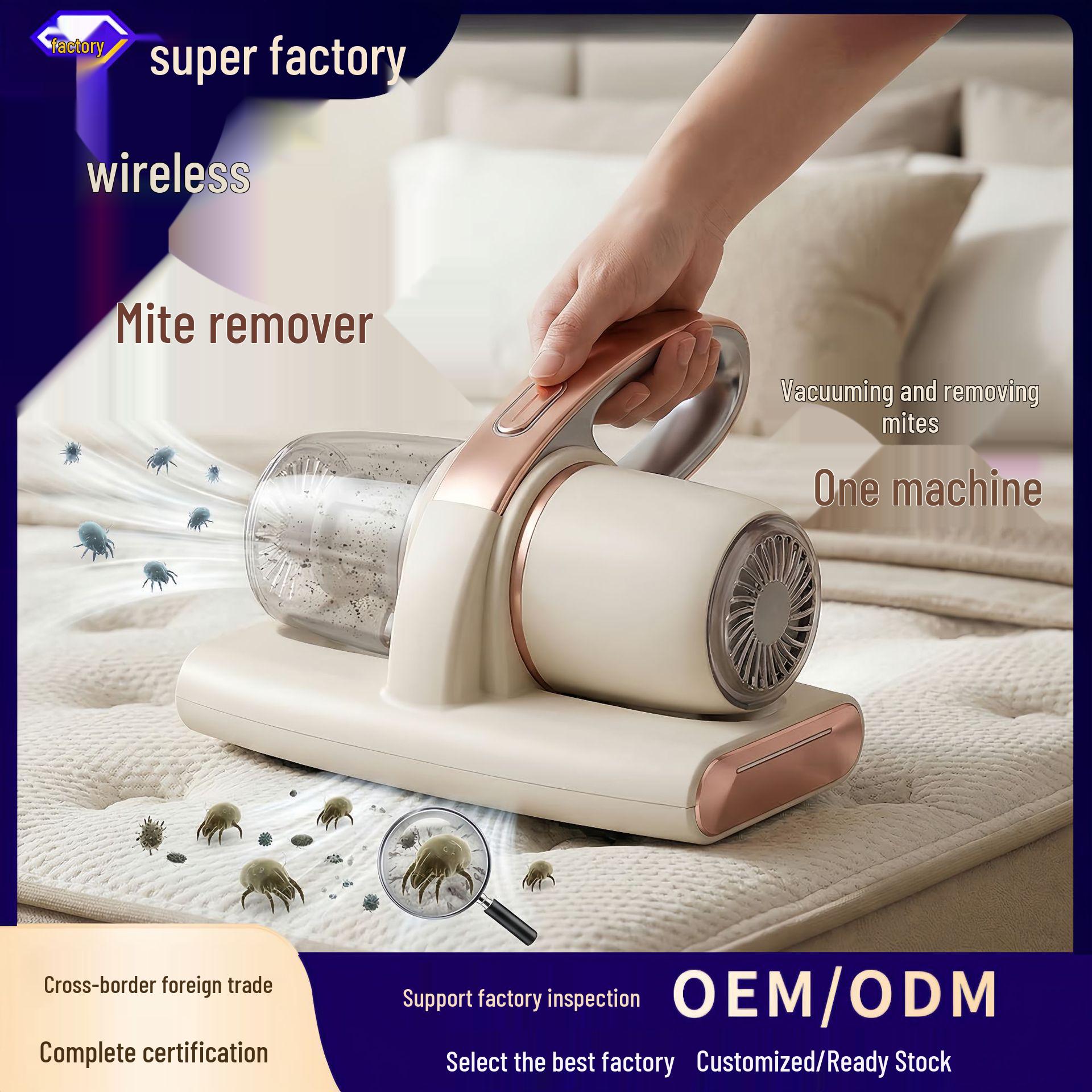 High-Power Wireless UV Mite Remover & Large Capacity Portable Bed Vacuum Cleaner 7.4V Suction