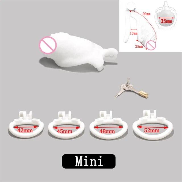 Super Simulierte Männliche Penis Keuschheit Gerät Flesh Sissy Cock Cage Penis Sleeve Ringe Sex Spielzeug Für Männer Dick Verhindern erektion Lock