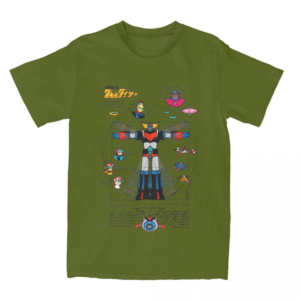 Novelty UFO Robot Grendizer Goldorak T Shirt for Men Women Pure Cotton Goldrake Japan Robots Tee Shirt Graphic Clothing