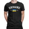 Men's Ukraine Est. 1991 Ukrainian Flag T-Shirts Top Tees Summer Short Sleeves T Shirt O Neck Popular Tee Shirt Plus Size 5XL