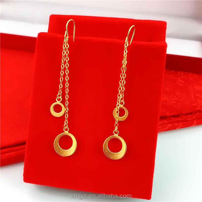 Gold Plated Tassel Earrings Vietnam Shajin Earrings Women Korean Version Euro Gold Long Women'S Earrings