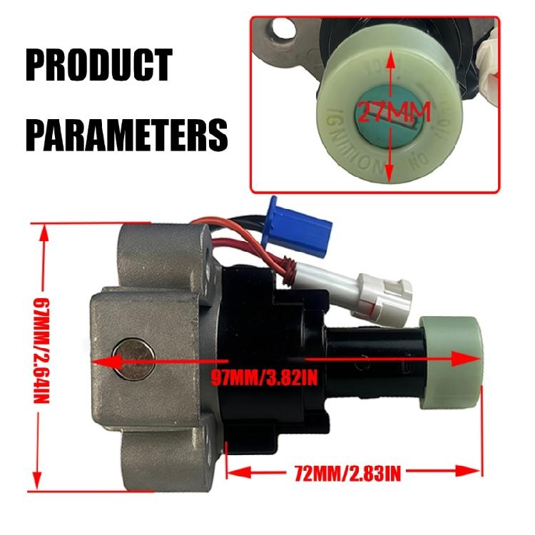 Replacement Motorcycle Ignition Starter Lock Assembly with 2 Keys, Wire Harness and Mounting Body for Service Work