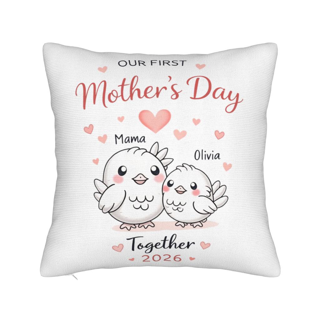 Our First Mothers Day Together Pillow Case Soft Pillow Cover For Living Room Bed Chair Morden Pillowcases