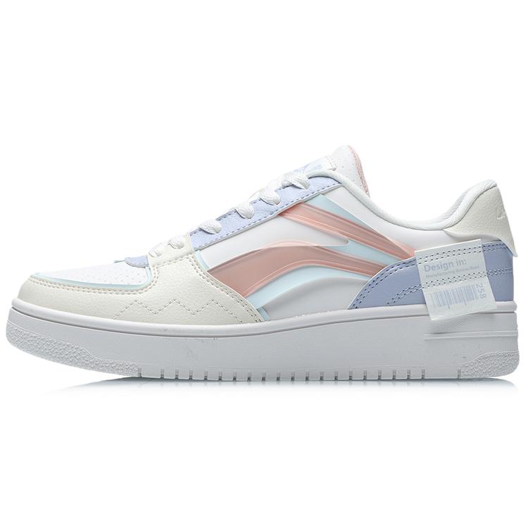 

Новые противоскользящие и износостойкие легкие кроссовки для скейтборда с низким верхом LiNing, женские, бело-розово-фиолетовые, AGCQ378-8 35