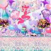 Mermaid Birthday Party Supplies Kit-132Pcs Mermaid Birthday Plates Tablecloth Balloons Etc Mermaid Birthday Decorations for Girls