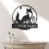 Metal Fox Wall Art Personalized Name Sign Home Decor Easy Hanging