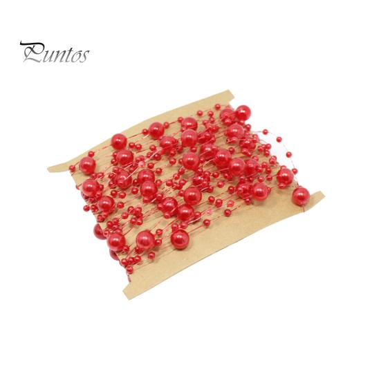 

5 м искусственный жемчуг бусины цепочка гирлянда веревка свадебный головной убор DIY декор красный