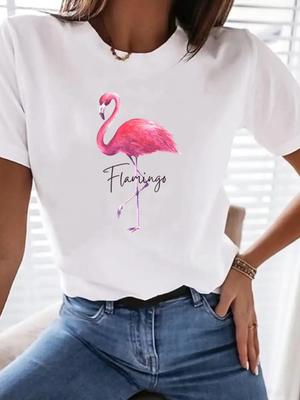 (Taille asiatique) Haut Femme Mode Femmes tendance plage mignon Vêtements T-shirt Manches Courtes T-shirts Graphiques Femme T-shirt Imprimé