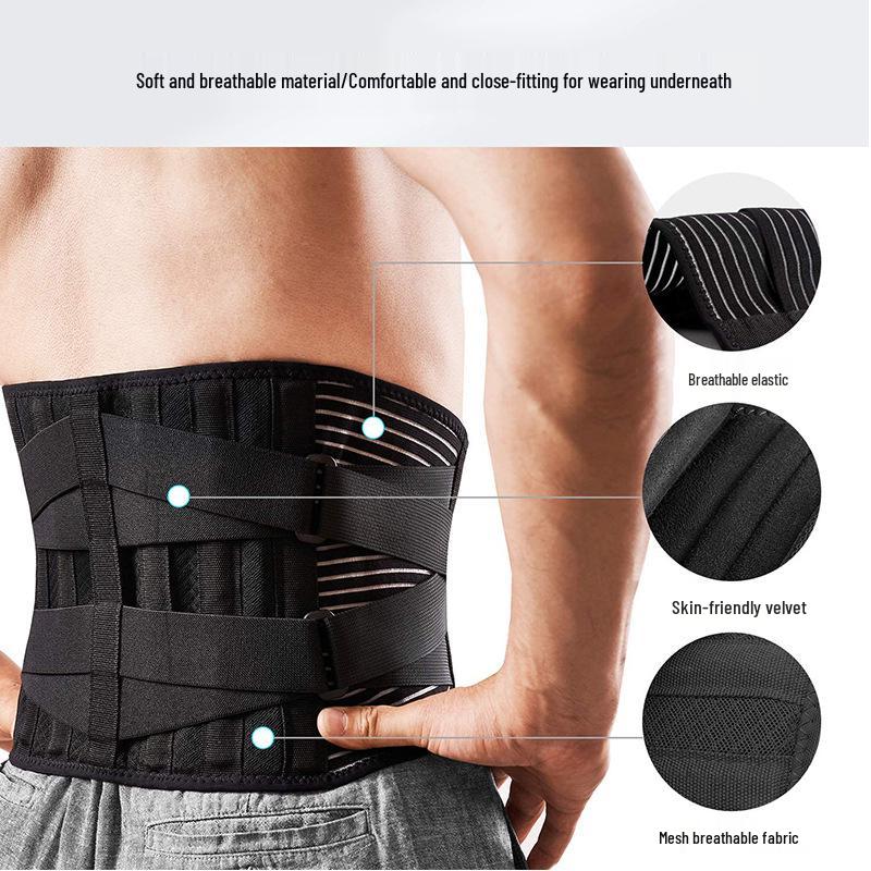 Sports Double Compression Back Support Waist Belt with Steel Plates