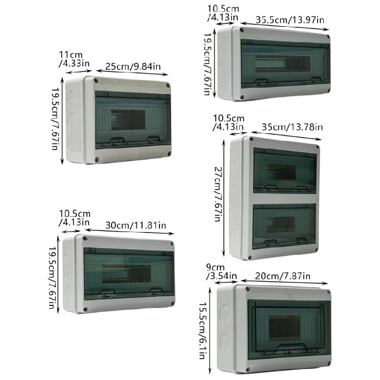Outdoor Electrical Cabinet Box, Wall Mount ABS Housing with Front Window Cover for Garage and Lighting Wire Routing