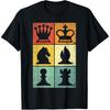 Vintage Chess Player Board Dog Cat Moon T Shirt Men Cotton Humor Streetwear Tee Shirt Short Sleeve Unisex Loose Clothing