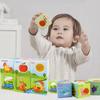 Infant Montessori Early Education Picture Dice Baby Recognize Cute Animal Digital Soft Set Rattle Cube Building Block Toys