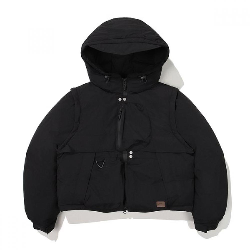 Carter Hoodie Convertible Down Jacket  Black 