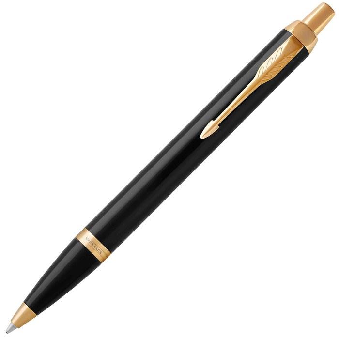 PARKER IM Ballpoint Pen, Black GT, Medium Point, Oil-Based, Gift Box, 1975638
