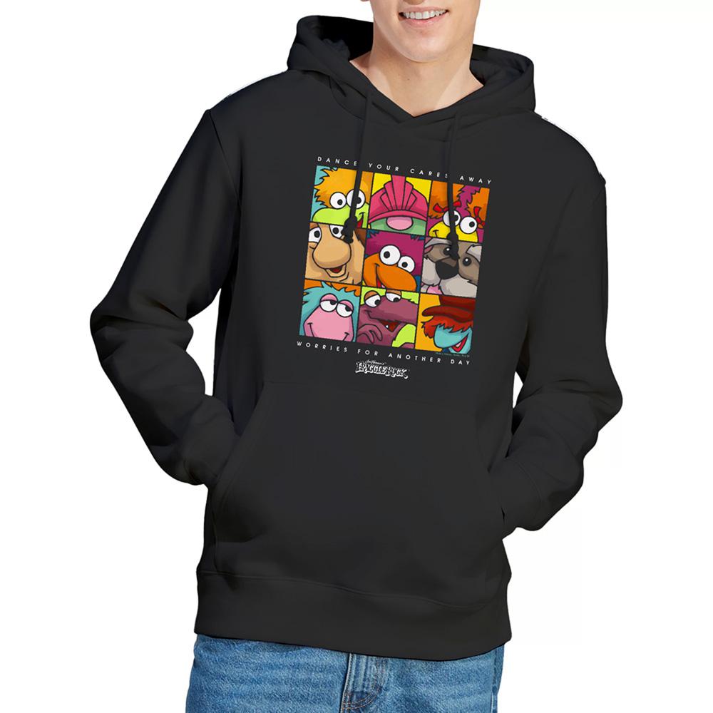 Fraggle Rock Unisex Adult Grid Squared Hoodie