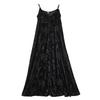 New Retro Niche Dark Jacquard V-neck Temperament Halter Dresses