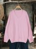 2025 A/W V-Neck Beaded Solid Color Sweater for Women