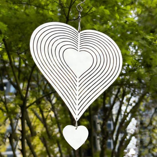 Stainless Steel Reflective Wind Spinners Outdoor Garden Decor Sparkly Wind Chime Yard Patio