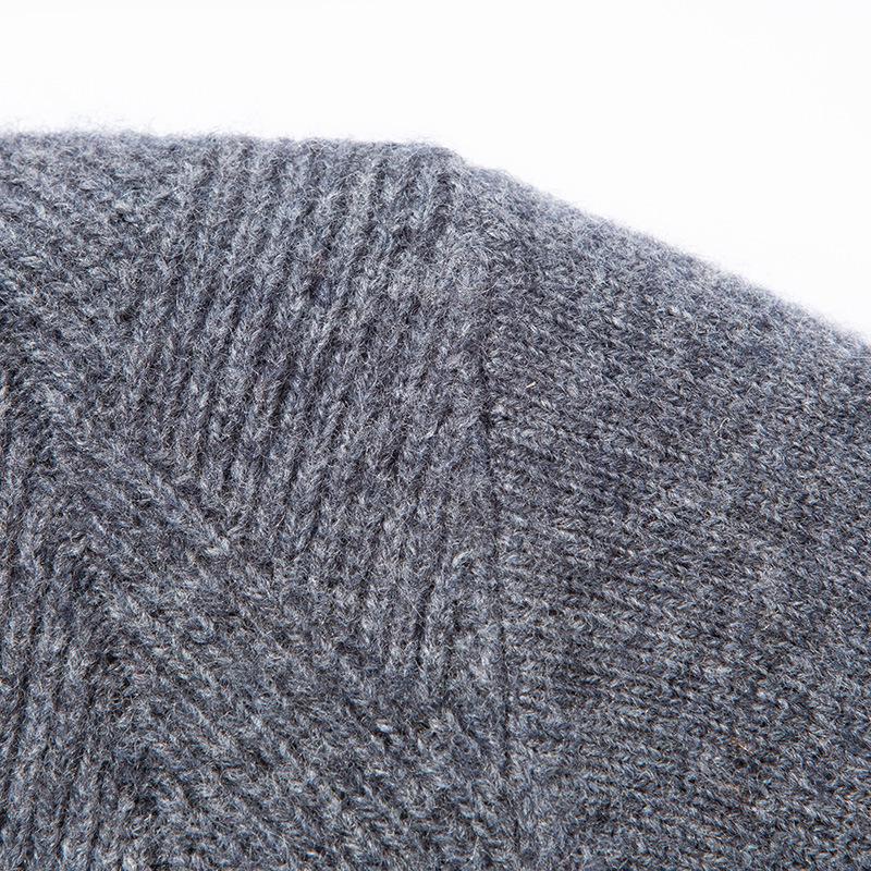 Men's Winter Thick Knit Sweater - Half-High Collar, Middle-Aged Dad Style, Warm & Loose Base Layer.