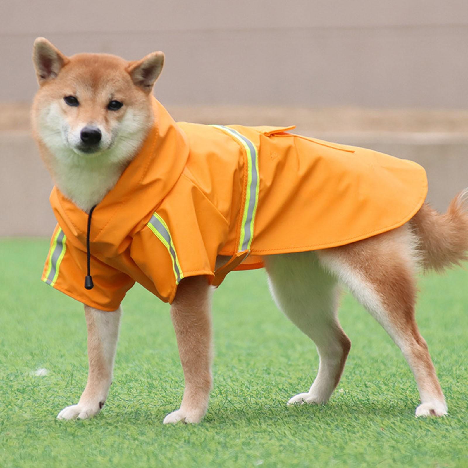 

Pet Raincoat Fashion Reflective Waterproof Pet Winter Raincoat Dog Medium Large Dog S помаранчевий