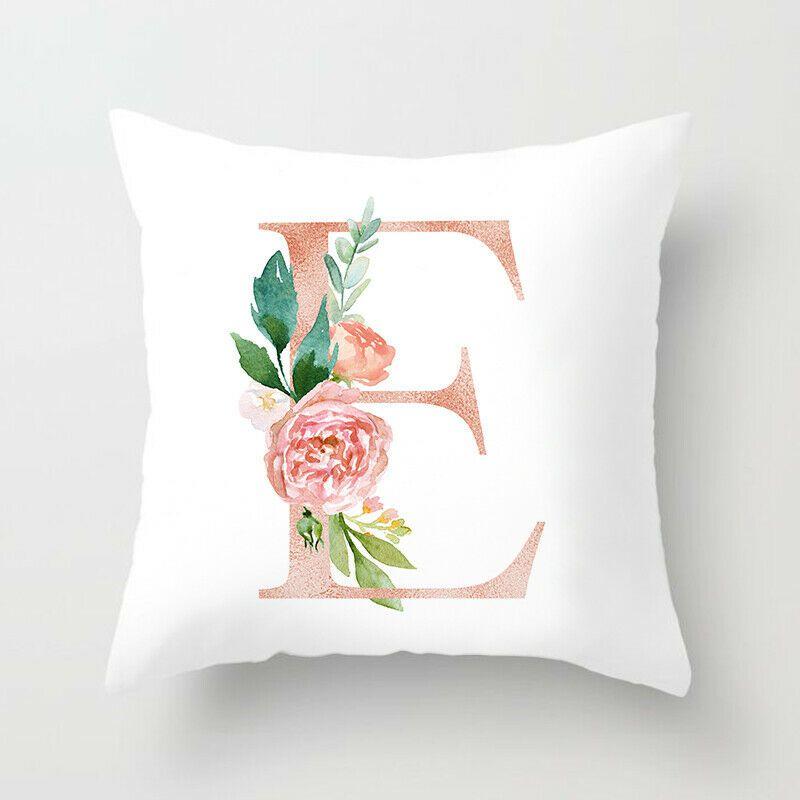 Luxurious 26 Letter Polyester Pillow Case For Sofa Car And Home Decor