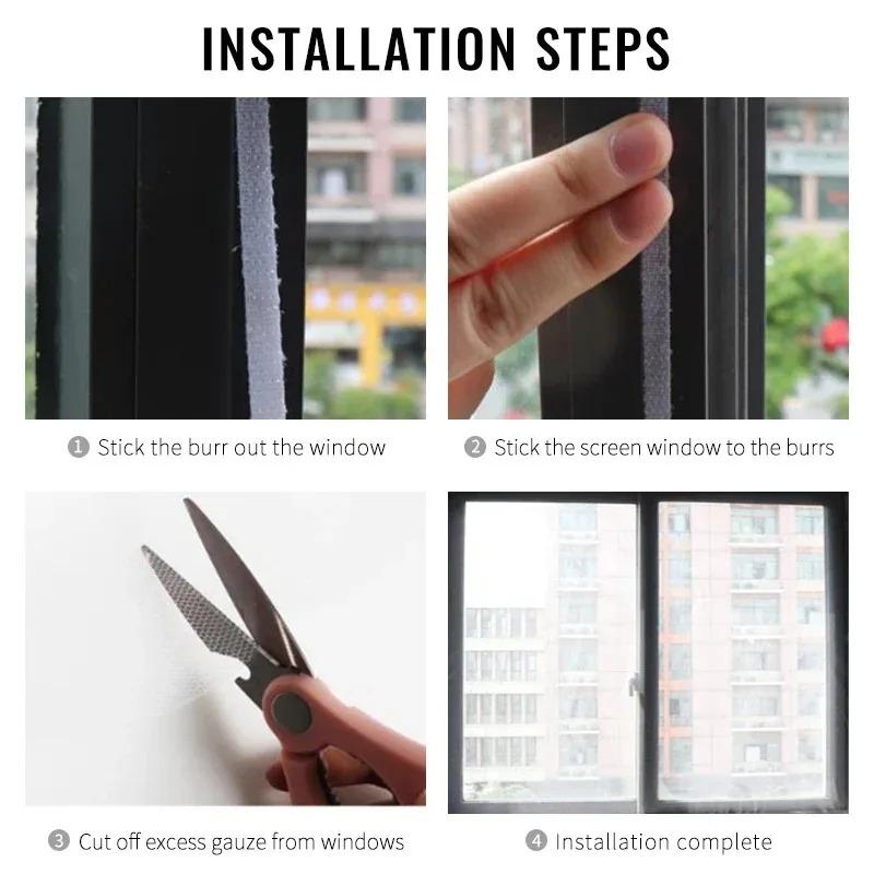 Fenster Moskitonetz Selbstklebend Anti Mücken Tür Moskitonetz DIY Freies Zuschneiden Moskitonetz Anti Fliegen Insektenvorhang Gitter