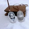 999 Sterling Silver Buddha Head Pendant Necklace with Lotus for Women - Retro Ethnic Style
