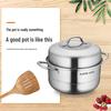 SUPOR 304 Stainless Steel 26cm Double-Layer Steamer with High Arch Lid