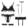 Sexy Lingerie Feminine Temptation Princess Garter Belt Lace Three-point Suit Cute Girl