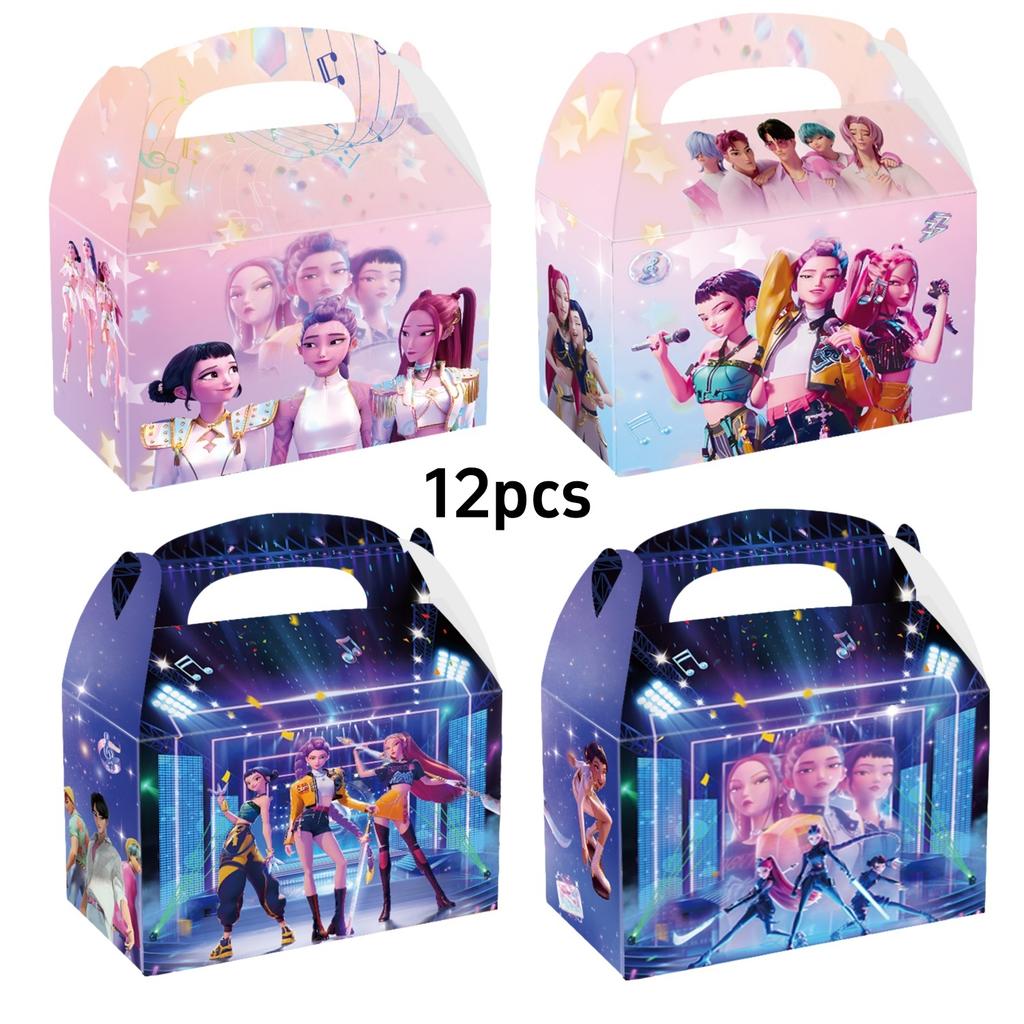 Balon Kpop Łowca Demonów Topper na Tort Dekoracja Urodzinowa k-pop Łowcy Demonów Naklejka Breloki Urodzinowe Upominki na Imprezę dla Dzieci