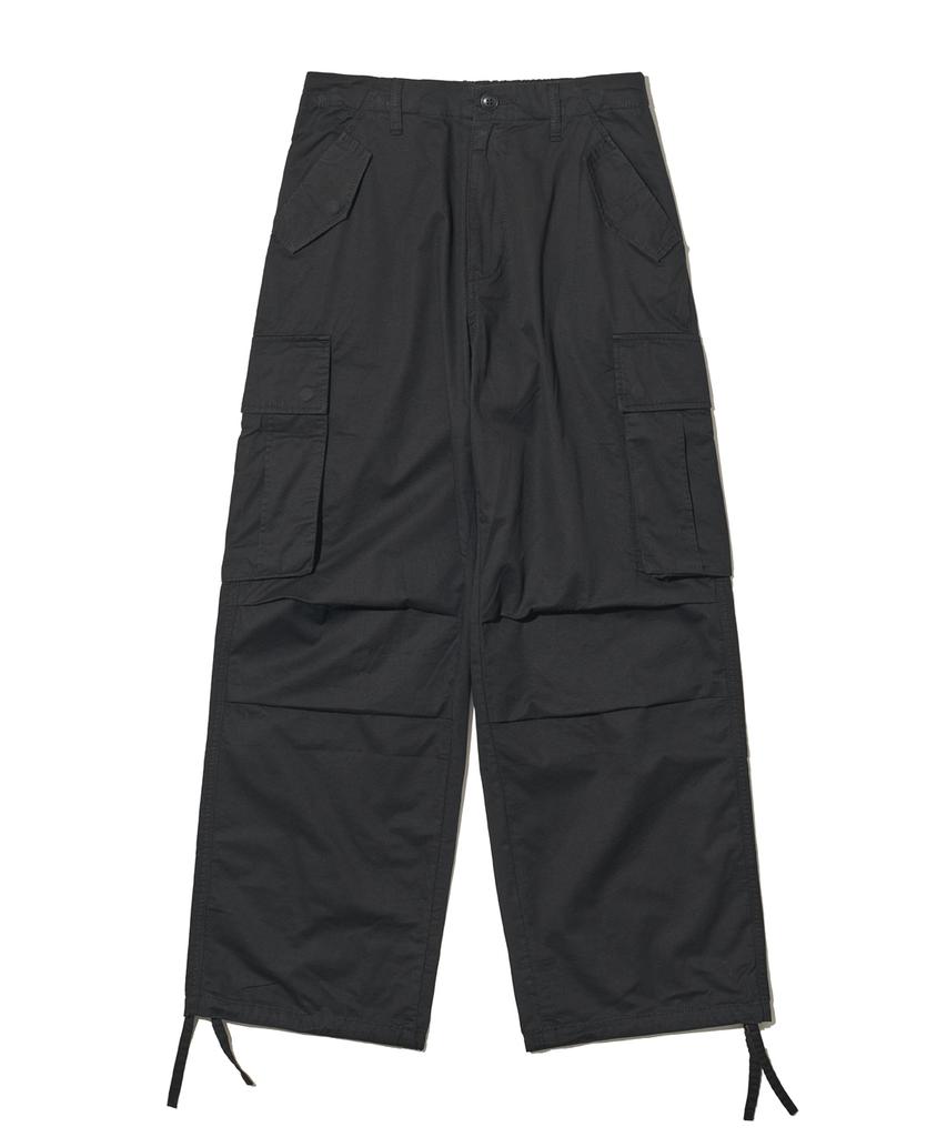BIG UNION Pleated Cargo Pants / Black