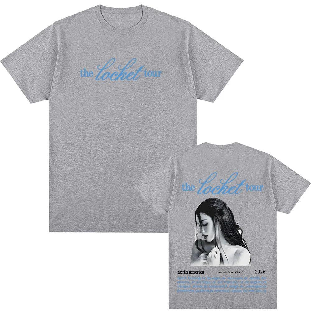 T-shirt Madison Beer Locket Tour 2026 Dates de la tournée nord-américaine UNIQUEMENT Merchandising de concert Madison Beer Hauts populaires Y2K Vêtements imprimés