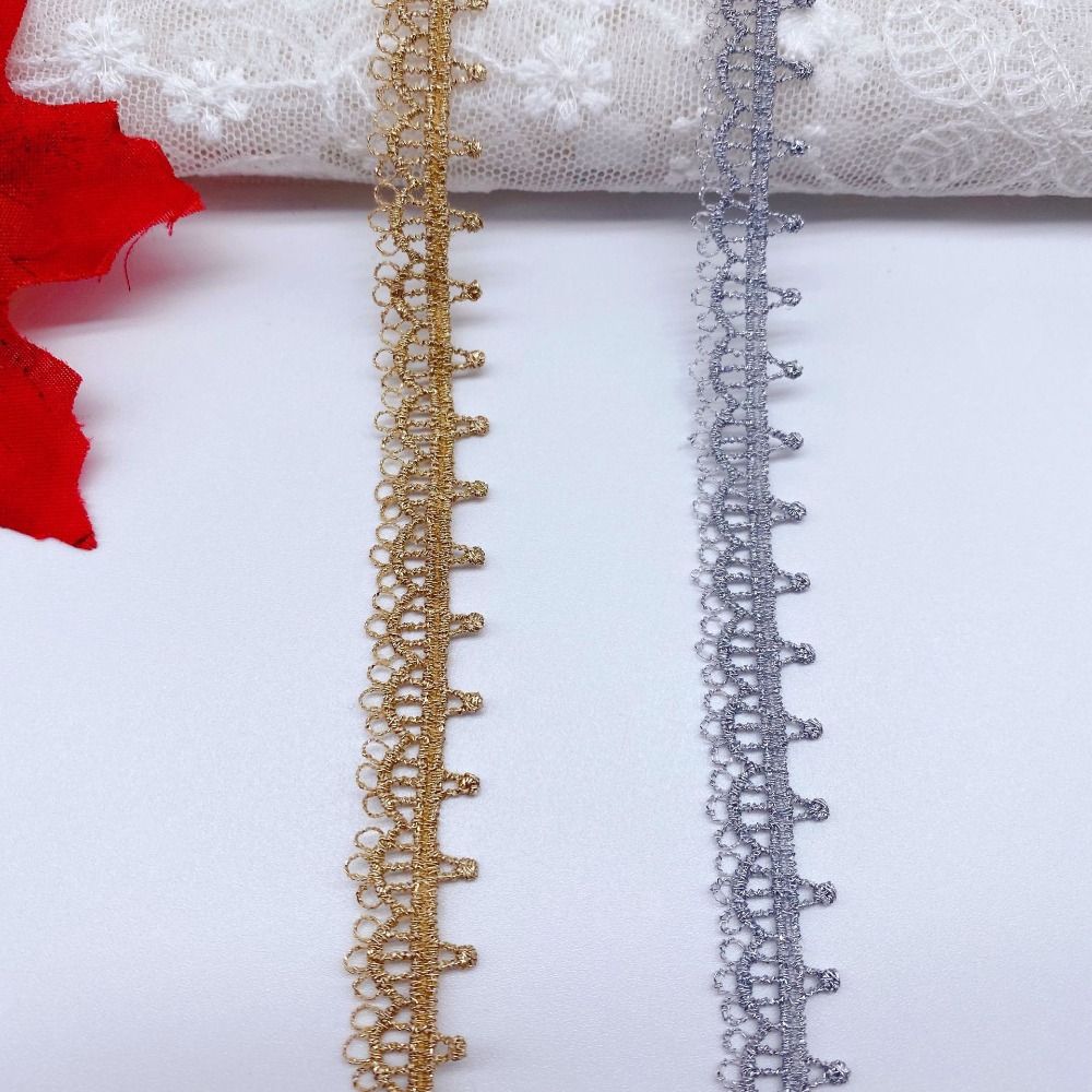 20Yards 1.3cm Wide Embroidered Lace Trim Purl Garment Trim  Children's Clothing Accessories