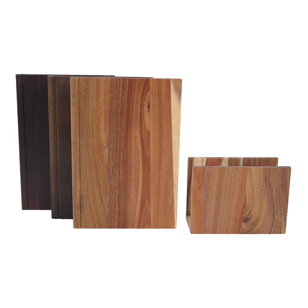 Set di 3 Taglieri a Forma di Libro in Legno Decorativi per Cucina con Supporto per Frutta Verdura Pane
