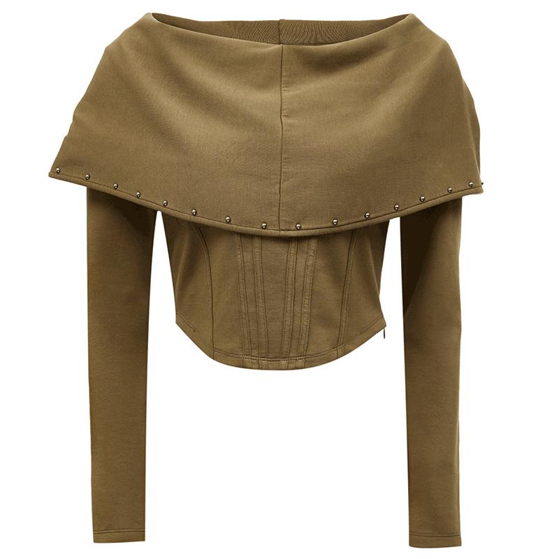 VEROMODA Women's Wasteland Style Detachable Rivet T-Shirt