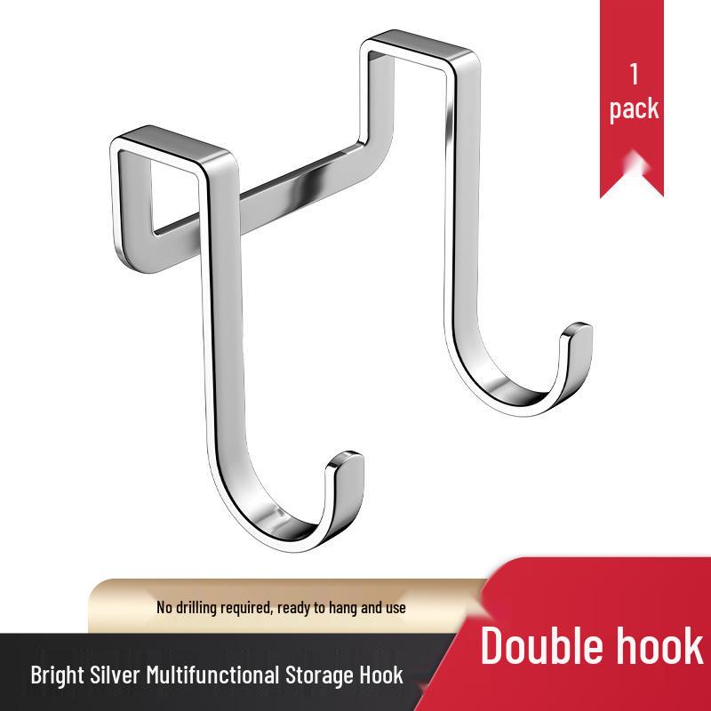 Stabiler Bohrfreier Hängeorganizer für Mäntel und Hüte hinter der Tür, Wandmontierter Haken für Kleidung und Schlüssel.