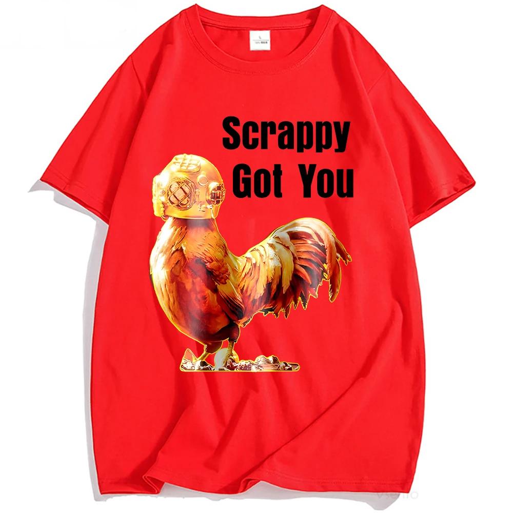 

Scrappy Got You Chicken Tshirt Game Arc Raiders Fashion Tshirts Cotton Short Sleeve Unisex Women T Shirt Casual Unisex Streetwear 4XL