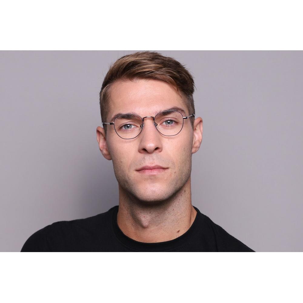 Full Rim Oval Blue Gunmetal Smartbuy Collection Hokk M298e Fashion Unisex Eyeglasses