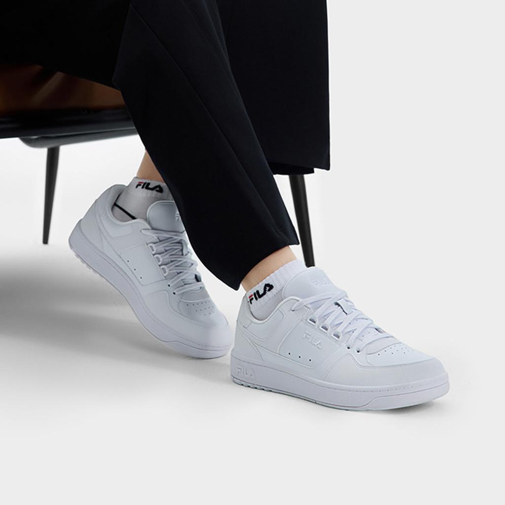 FILA Targa Comfortable Fashion Durable Low-Top Skate Shoes Women sneaker FILA-White F12W512210FWT
