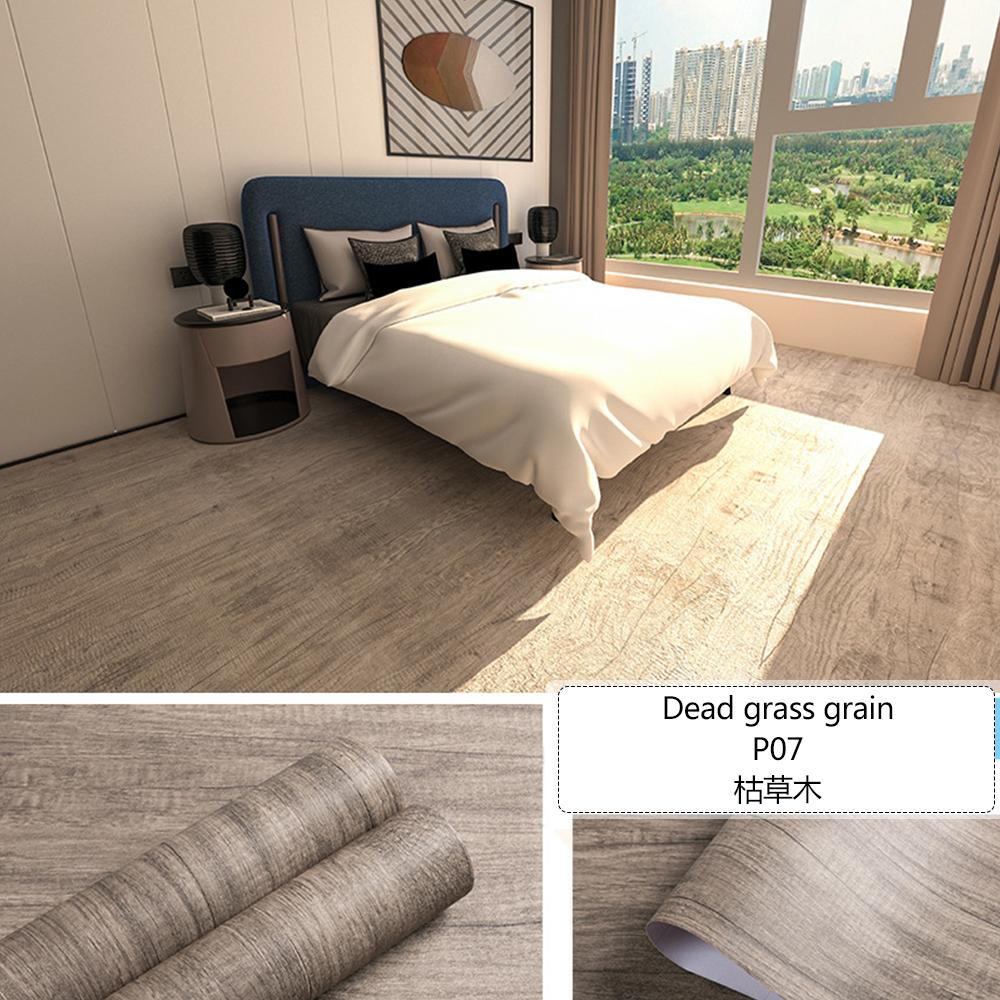 Thickened Wood Grain Self Adhesive Wallpaper Waterproof Wardrobe Tabletop Furniture Refurbished Adhesive Wallpapers 3D